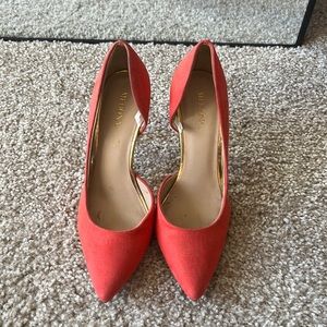 Coral pink heels